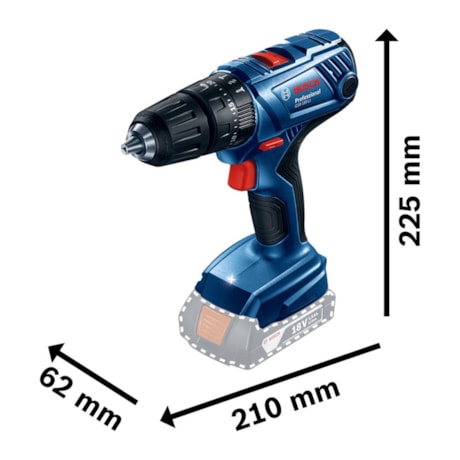 Furadeira Parafusadeira de Impacto 1/2'' Bateria 18V Carregador Bivolt 23 Acessórios GSB 180-LI BOSCH-69e5ae4d-02b4-4bbd-8c92-091e0e98a099