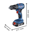 Furadeira Parafusadeira de Impacto 1/2" com Bateria 18V Carregador Bivolt Maleta e Acessórios GSB 185-LI BOSCH