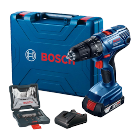Furadeira Parafusadeira de Impacto 1/2'' GSB 180 LI Bateria e Carregador Bivolt + Jogo de Pontas e Brocas 33 Peças BOSCH