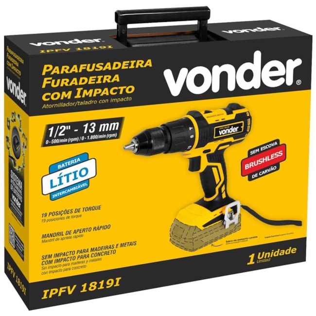 Furadeira Parafusadeira de Impacto 1/2