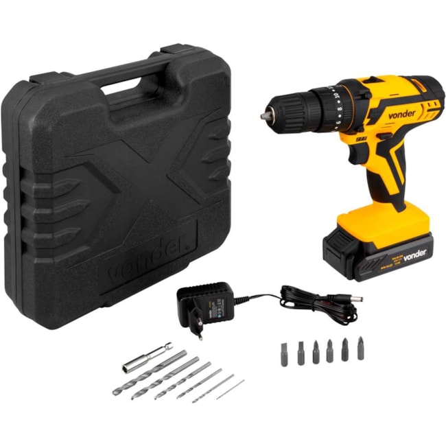 Furadeira Parafusadeira de Impacto 12V com Bateria Bivolt Maleta e Carregador 6001000012 PFV 012I VONDER-2aee98d1-61d1-4761-bbc5-4fd111d72f5c