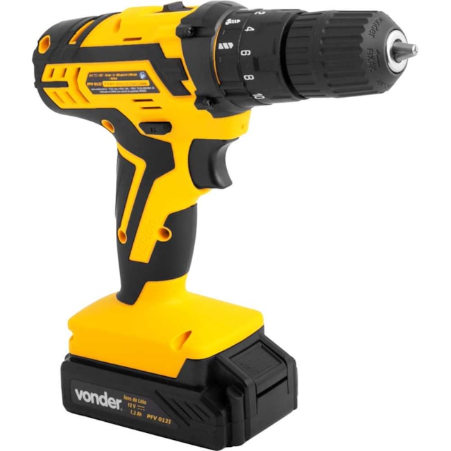 Furadeira Parafusadeira de Impacto 12V com Bateria Bivolt Maleta e Carregador 6001000012 PFV 012I VONDER-2b2ab7d5-6ba2-4a7b-9fc4-edc29f660b5e