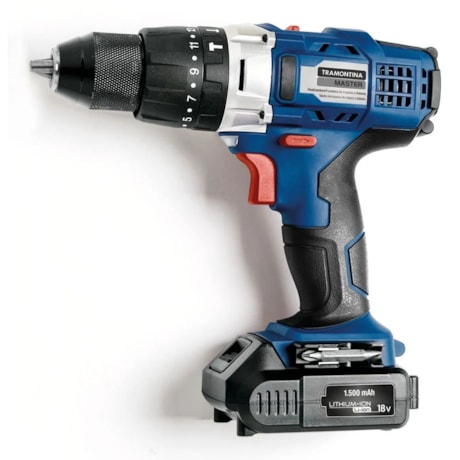 Furadeira Parafusadeira de Impacto 18V com 2 Baterias 1.5Ah Carregador 110V/220V e Maleta 42404001 TRAMONTINA MASTER-856db26f-1f7d-4fc0-a11d-3b11ccfe06d9