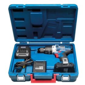 Furadeira Parafusadeira de Impacto 18V com 2 Baterias 1.5Ah Carregador 110V/220V e Maleta 42404001 TRAMONTINA MASTER