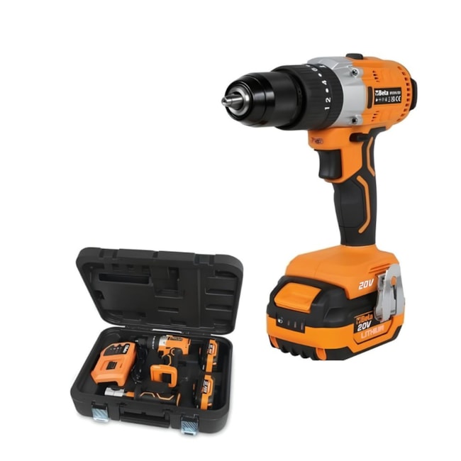 Furadeira Parafusadeira de Impacto 20V com 2 Baterias 4.0Ah Carregador e Maleta 1972/K20V-13BMC BETA-857c8711-55d2-4006-a35f-4f6dceb9e5fe