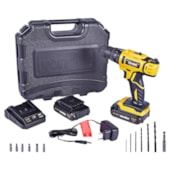 Furadeira/ Parafusadeira de Impacto 3/8" 2 Baterias 18V com Maleta Bivolt PFV180I VONDER Furadeira/ Parafusadeira de Impacto 3/8" 2 Baterias 18V com Maleta Bivolt PFV180I VONDER