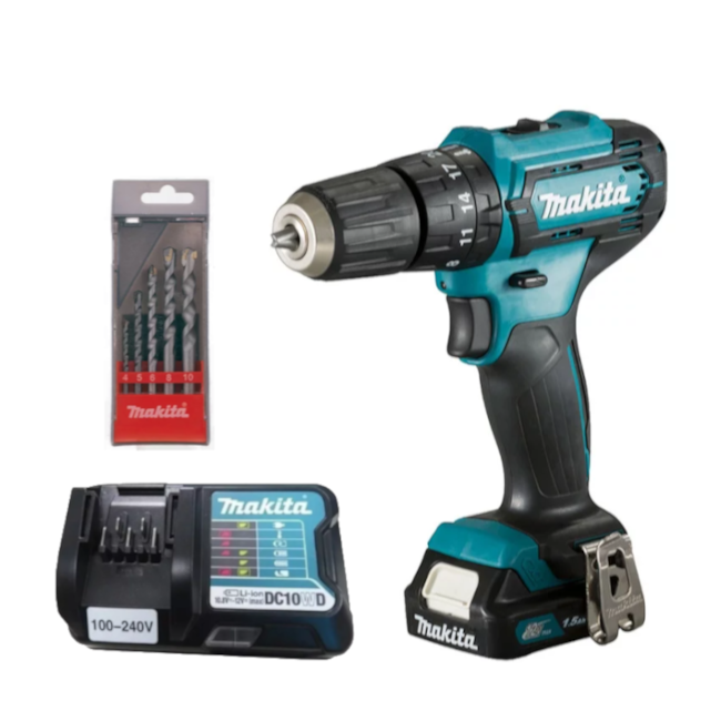 Furadeira Parafusadeira de Impacto 3/8'' HP333DWYX3 Baterias e Carregador Bivolt + Jogo de Brocas 5 Peças MAKITA-16f4f058-45f2-4859-9809-d5ba191ef7f9