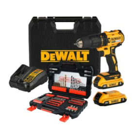 Furadeira Parafusadeira de Impacto DCD7781D2-BR 1/2'' 2 Baterias Bivolt + Kit Ferramentas DEWALT