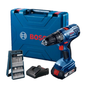 Furadeira Parafusadeira de Impacto GSB 180 LI com Bateria e Carregador Bivolt + Jogo de Pontas Mini X-Line 25 Peças BOSCH