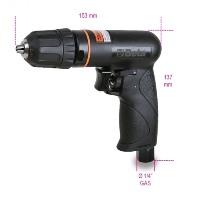 Furadeira Pneumática Reversível 1/4