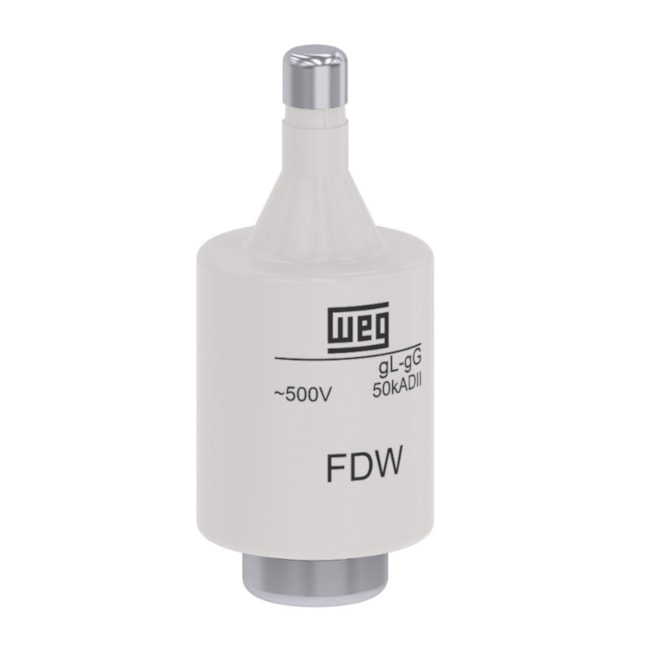 Fusível gL/gG tipo DII Fixação Parafuso 6A 50kA em 500Vca FDW-6S WEG-bb1192e7-54bb-4d31-8901-bfbfb6f36979