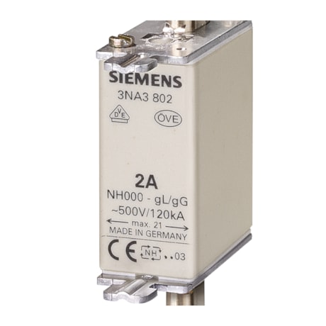 Fusível LV HRC NH000 10A 500 VCA 120kA 3NA3803 SIEMENS-e4f7a663-887c-475a-b2ff-ce5ea5cebfe9