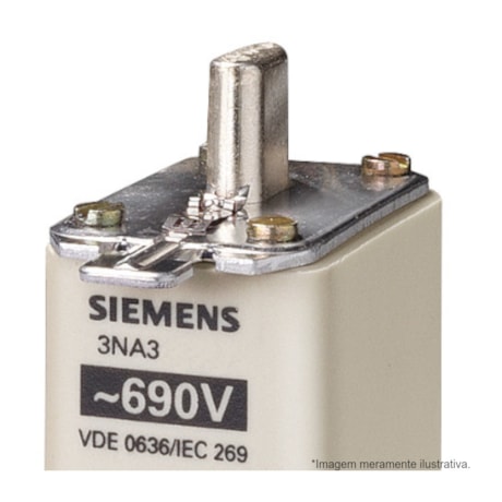 Fusível NH 00 gL/gG Retardado 100A 120kA em 690Vca 3NA38306 SIEMENS-4d6d6ea4-325a-43ed-a766-a9b7b2076dff