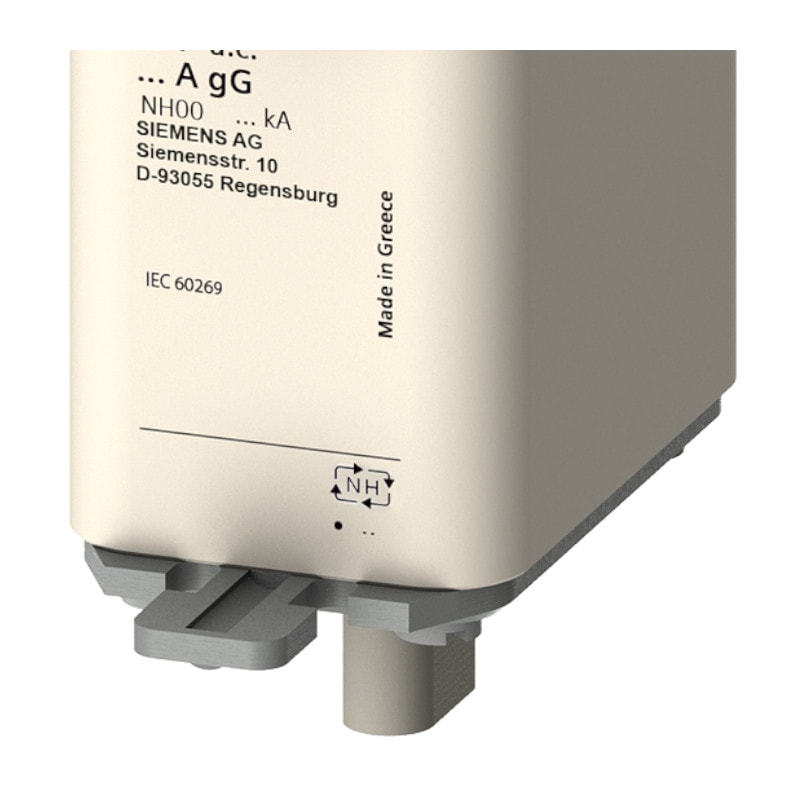 なの Fusível NH 00 gL/gG Retardado 160A 120kA em 500Vca 3NA3836 SIEMENS