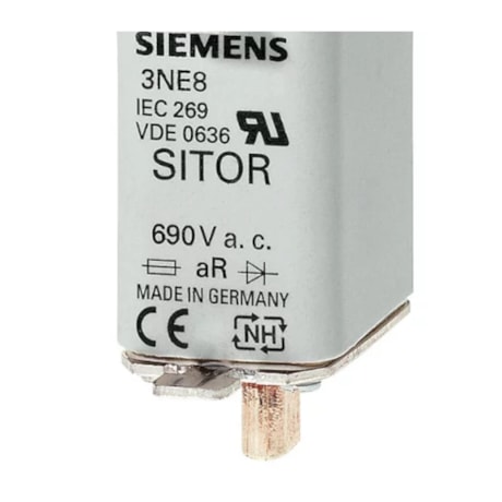 Fusível NH 00 Sitor Ultra Rápido 100A 100kA em 690Vca 3NE10210 SIEMENS-60c8bdd6-b86a-4bb9-ae14-3a5af04f3c7e