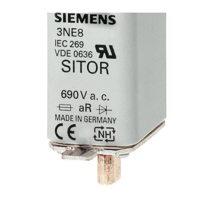 Fusível NH 00 Sitor Ultra Rápido 100A 100kA em 690Vca 3NE10210 SIEMENS-4b56e0a5-1ab0-4e36-b5b1-dbc1482e2902