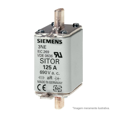 Fusível NH 00 gS Sitor Ultra Rápido 125A 100kA em 690Vca 3NE10220 SIEMENS-f04cbb3d-2a69-402b-9fc0-35cfd005b88a