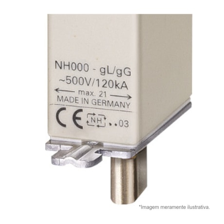 Fusível NH 000 gL/gG Retardado 63A 120kA em 500Vca 3NA3822 SIEMENS-233d36f6-6be6-4d05-a850-dfdd5dd3f9e2
