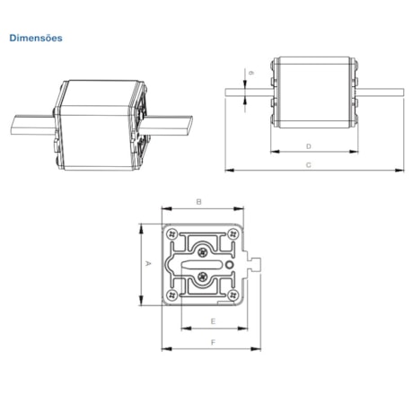 Fusível NH aR Ultra Rápido 100A 100kA em 690Vca FNH00-100K-A WEG-f40e0e58-7cc2-4dcb-a718-6c96f0627b81