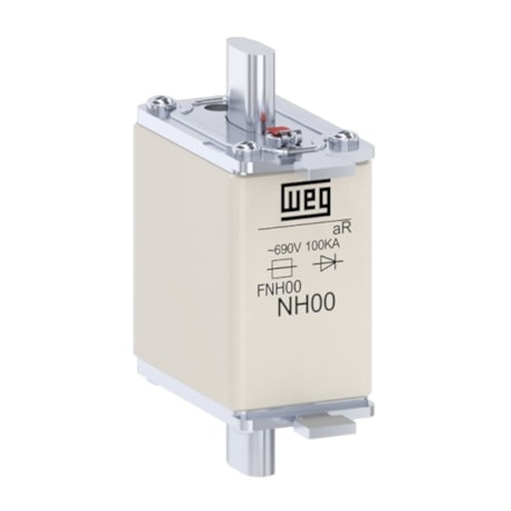 Fusível NH aR Ultra Rápido 100A 100kA em 690Vca FNH00-100K-A WEG