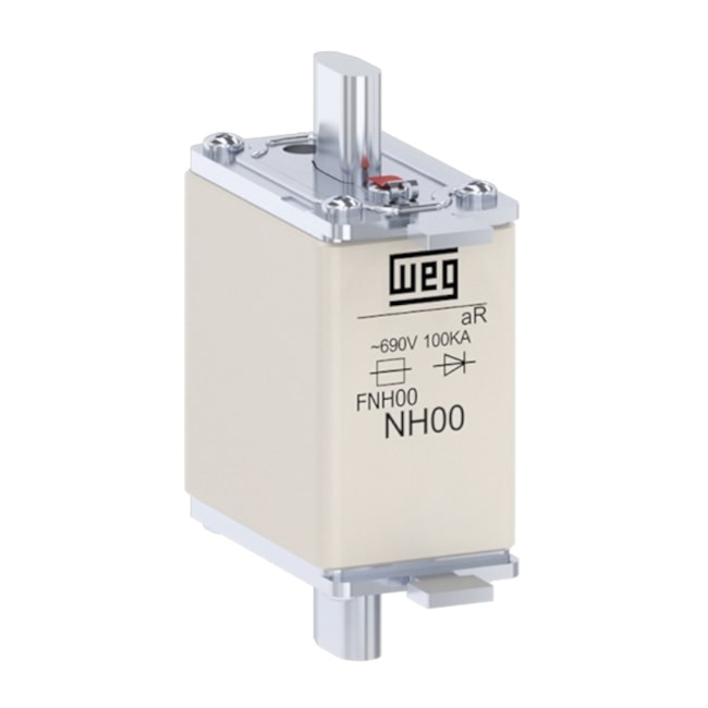 Fusível NH aR Ultra Rápido 100A 100kA em 690Vca FNH00-100K-A WEG-0124b3b9-68e3-42d8-8216-2b493f29761b