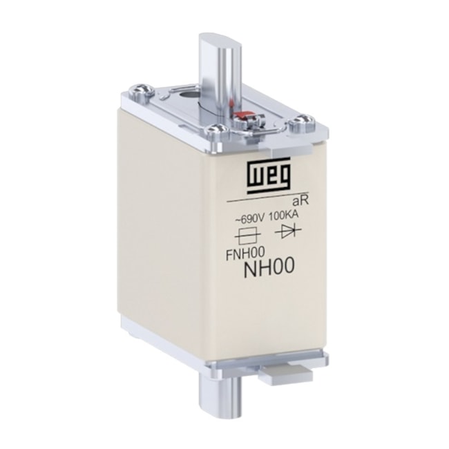 Fusível NH aR Ultra Rápido 63A 100kA em 690Vca FNH00-63K-A WEG-c2094a4f-f83d-4118-9777-1e87f2a49b6c