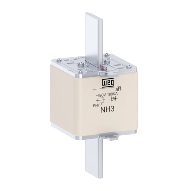 Fusível NH aR Ultra Rápido 710A 100kA em 690Vca FNH3-710K-A WEG-fe100360-aeeb-4f97-a3e6-2a8eb64c4e24