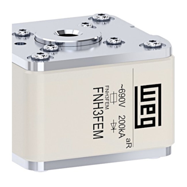 Fusível NH AR Ultra Rápido Flush 800A 200KA em 690VCA FNH3FEM-800Y-A WEG-317bd780-8ad4-4f87-8c75-27be3810c3b9