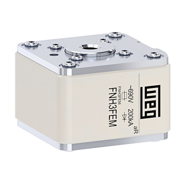 Fusível NH AR Ultra Rápido Flush 800A 200KA em 690VCA FNH3FEM-800Y-A WEG-2b158857-93c3-47a0-ac17-9dde64a9e7e8