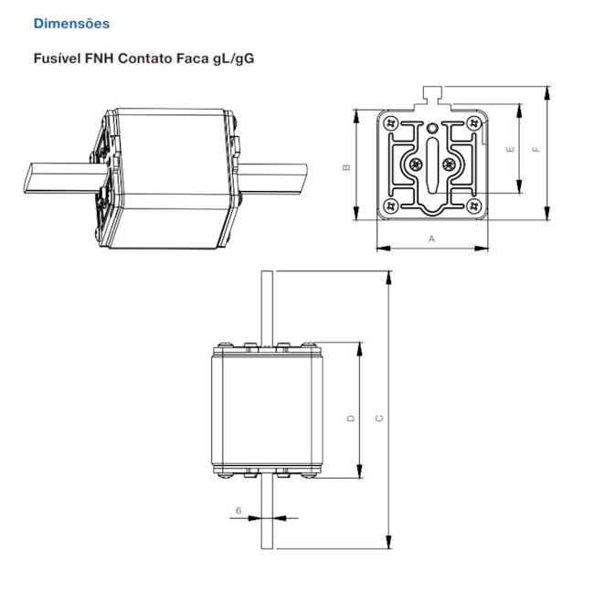 Fusível NH gL/gG Retardado 125A 120 kA em 500 Vca FNH00-125U WEG-df57234f-0af2-4f49-b288-cdd49d51f633