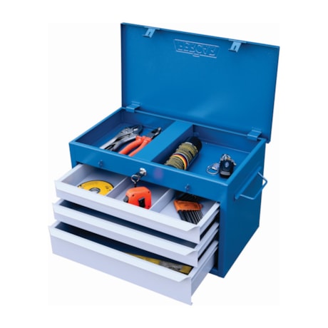 Gabinete com 3 Gavetas Deslizantes 1 Divisória Azul G3AZ FERCAR-8e881176-b23c-4e78-8c10-47c8bf099231