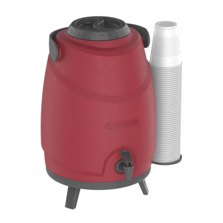 Galão Térmico 12 Litros Vermelho Tripé com Torneira 09000.0018.17 SOPRANO-9085002f-4cad-4f70-a567-42c38588bd63