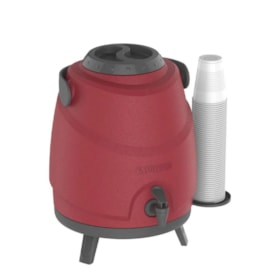 Galão Térmico 9 Litros Vermelho Tripé com Torneira 09000.0017.17 SOPRANO