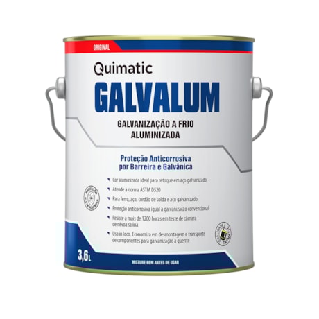 Galvanização Alumizada a Frio Galvalum 3,6 Litros DA3 QUIMATIC