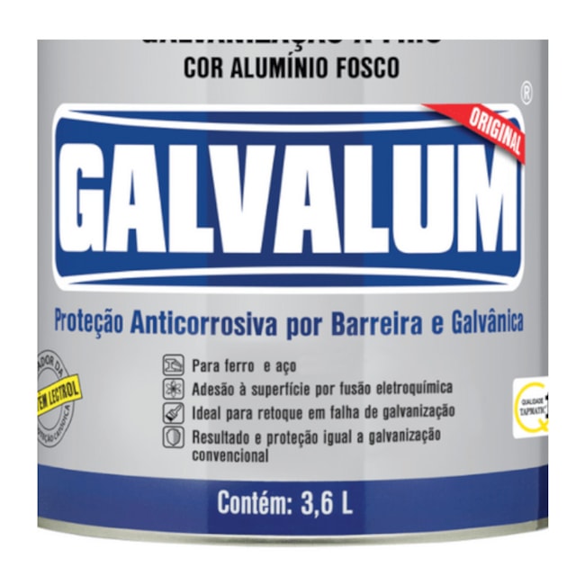 Galvanização Alumizada a Frio Galvalum 3,6 Litros DA3 TAPMATIC-15264fa6-3221-406a-94a2-dd1c4f0601d7