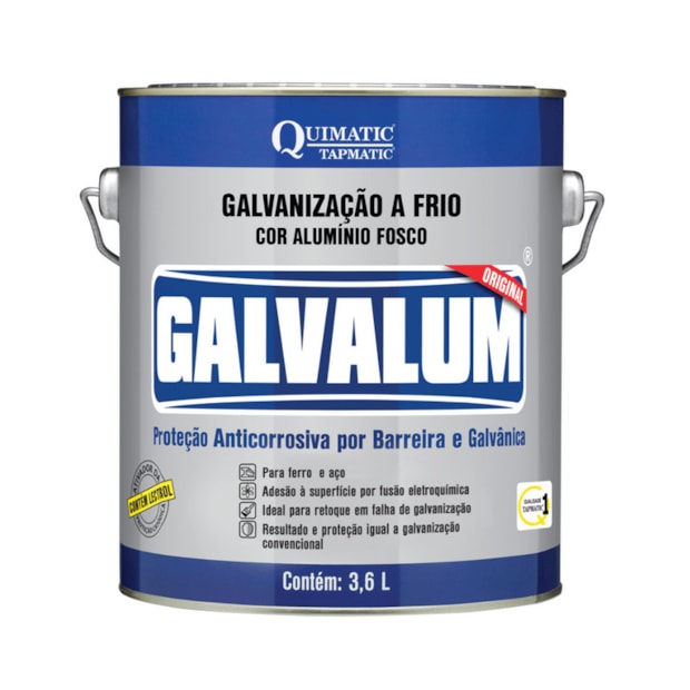 Galvanização Alumizada a Frio Galvalum 3,6 Litros DA3 TAPMATIC-b3ac7b0d-9015-464b-a855-9bab4cf1911a