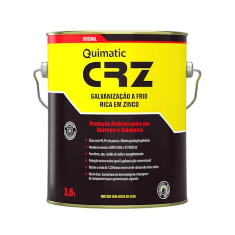 Galvanização Instantânea a Frio CRZ 3,6 Litros DB3 QUIMATIC