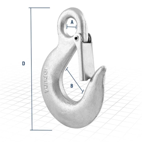 Gancho de Aço 1.5 Toneladas 3/8