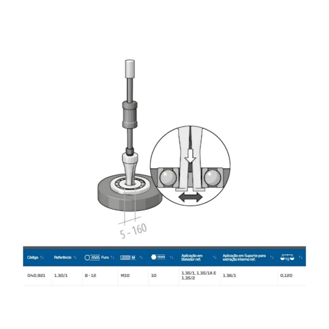 Garra Extração Interna Tipo Cunha 8 a 12mm 1.30/1 GEDORE-4326fe09-2b01-492b-95d1-1b6ee1b594fb
