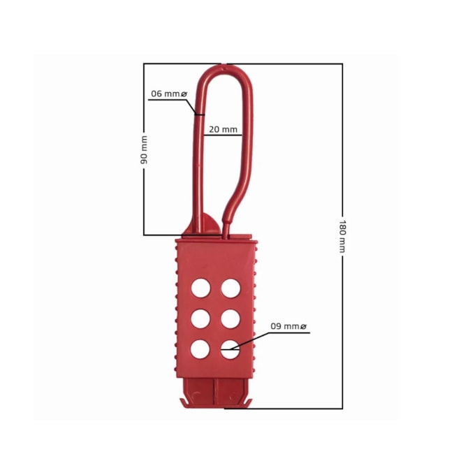 Garra Plástica de 6 Furos 6mm GP66A TAGOUT-dd2448ac-808f-471c-9176-d6ae93c5ccdb
