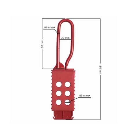 Garra Plástica de 6 Furos 6mm GP66A TAGOUT-15b8e6a5-3fb7-4fee-a199-089e47221bc9