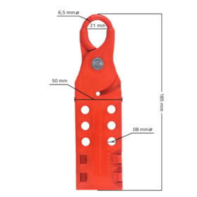 Garra Plástica de Bloqueio e Travamento Boca 6 Furos GP256BC TAGOUT