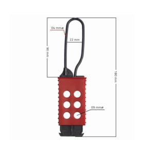 Garra Plástico 6 Furos 4mm Alça GP64A TAGOUT