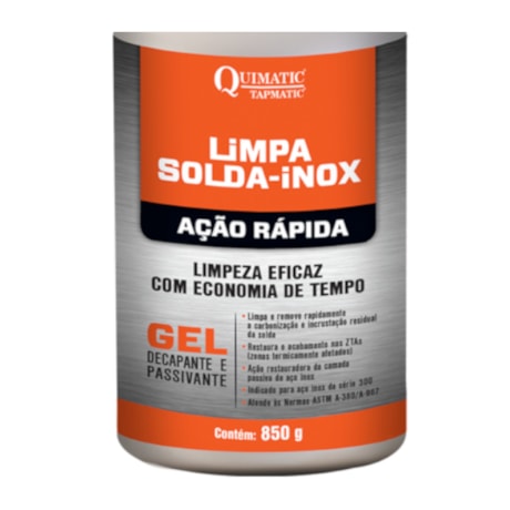 Gel Limpa Solda Decapante para Aço Inox Ação Rápida 850g LT1 TAPMATIC-31f0e8db-8bd3-479f-a95c-a6669c6b74b4