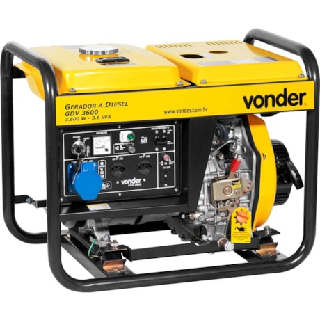 Gerador a Diesel 3.3/3.6 KVA Monofásico 110V/220V GDV 3600 VONDER