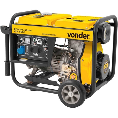 Gerador a Diesel 5.0/5.5 KVA Monofásico 110V/220V GDV 5500 VONDER