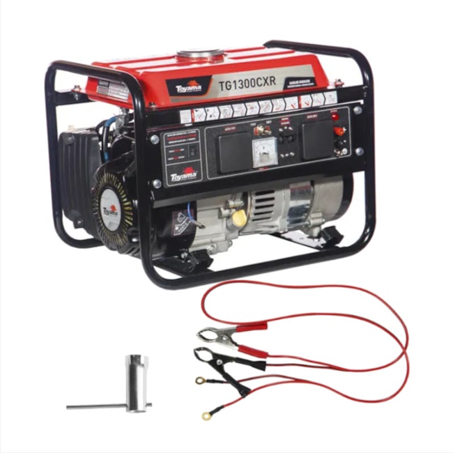 Gerador a Gasolina 1,25KVA 4 Tempos 110/220V Partida Manual TG1300CXR TOYAMA-65069ed5-13c0-40da-b034-b1c1f7a9faa7