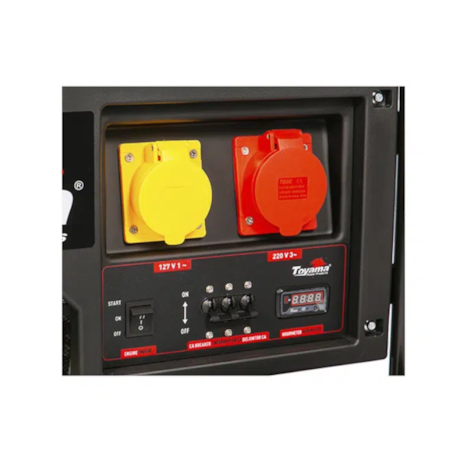 Gerador a Gasolina 10/11.25 KVA Trifásico 220V 4 Tempos Partida Elétrica/Manual TG10000CXE3D-XP TOYAMA-a3948ff6-a565-436a-a64c-63d692a96d40
