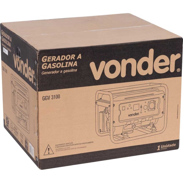 Gerador a Gasolina 2.8/3.1 KVA 3.100W Monofásico 127V/220V GGV 3100 VONDER-e3be3a31-5662-4fdb-b9a1-db6993210bf7