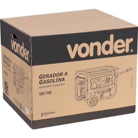 Gerador a Gasolina 6.5/7.1 KVA 7.100W Monofásico 127V/220V GGV 7100 VONDER